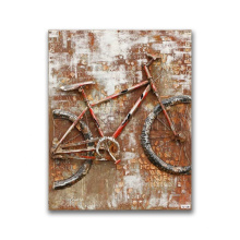 Rustic Bicycle Acrylic 3D painting on Metal